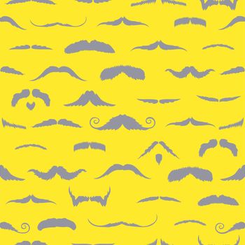 Mustaches against yellow background