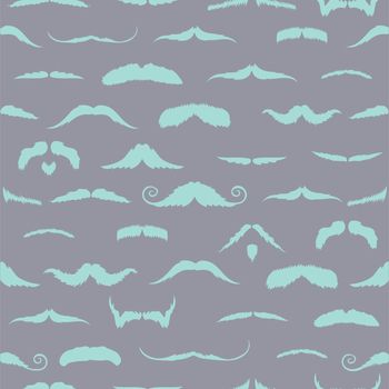 Mustaches against grey background