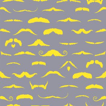 Mustaches against grey background