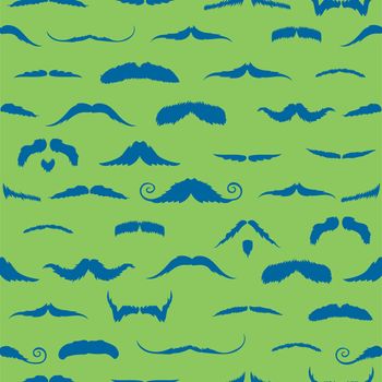 Mustaches against green background