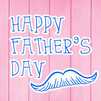 Happy fathers day against wooden planks
