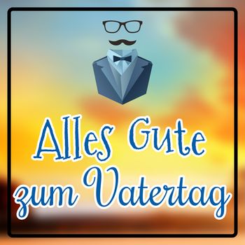 Alles gute zum vatertag against wooden planks background