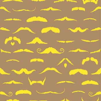 Mustaches against brown background
