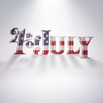 Independence day graphic against grey background