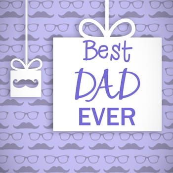 Best dad ever message on purple background