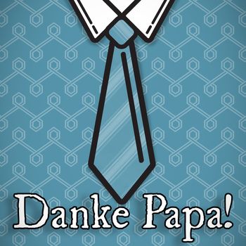 Digitally generated fathers day word against background