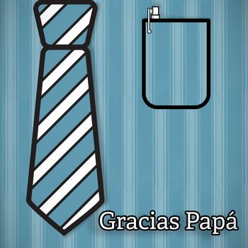 Word gracias papa against background