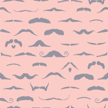 Mustaches against pink background