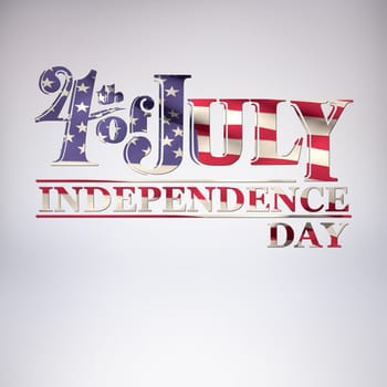 Independence day graphic against grey background