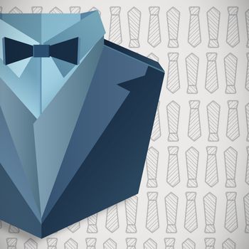 Digitally generated suit against digitally generated ties 