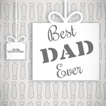 Best dad ever message on grey background