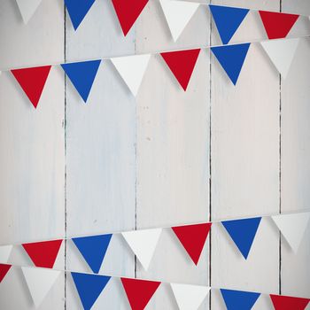 Focus on party frame against wooden planks