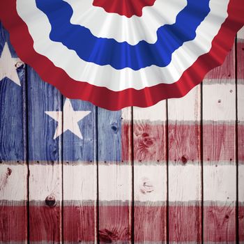 Focus on circle  against composite image of usa national flag