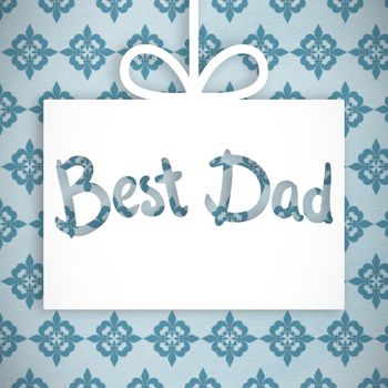 happy fathers day against blue background