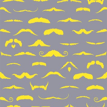 Composite image of mustaches on grey background