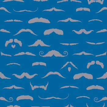 Composite image of mustaches on blue background