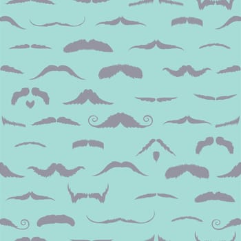 Composite image of mustaches on blue background