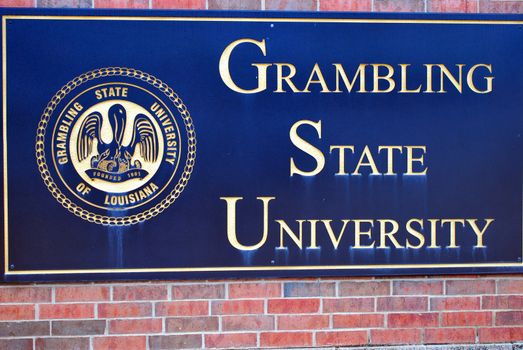 Grambling State University entrance sign displayed outdoors.