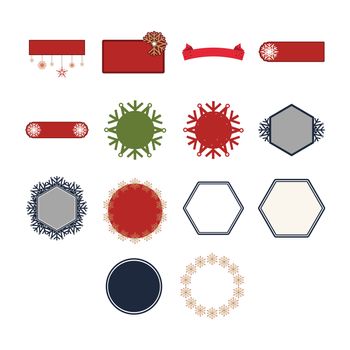 Vector icon set for various label on white background