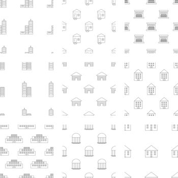 Vector icon set of real estate on white background