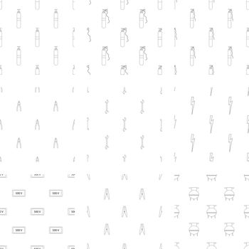 Vector icons set for welder on white background
