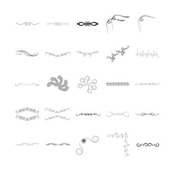 Vector icon set for designs on white background