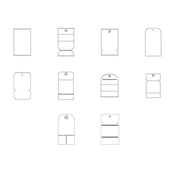 Vector icon set for various tag on white background