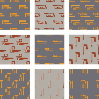 Vector icon set of carpenter tool on white background