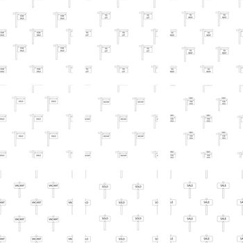 Vector icons set for real estate on white background