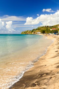 The beach is a popular beach on the Caribbean island of St Kitts in the West Indies,