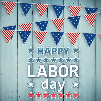 Poster of happy labor day text against white background with vignette