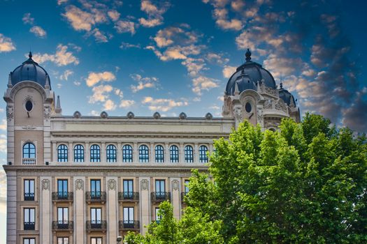 An old classic office building in Barcelona Spain