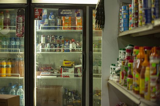 DOMINICUS, DOMINICAN REPUBLIC 6 FEBRAURY 2020: Interior of a Dominican Minimarket