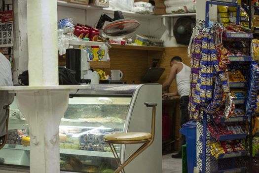 DOMINICUS, DOMINICAN REPUBLIC 6 FEBRAURY 2020: Interior of a Dominican Minimarket