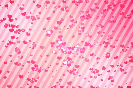 Digitally generated girly heart design in pink