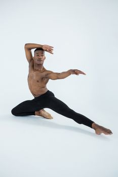 Ballerino practising ballet dance in the studio