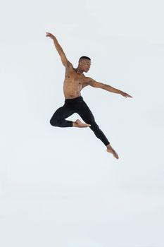 Ballerino practising ballet dance in the studio