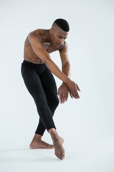 Ballerino practising ballet dance in the studio