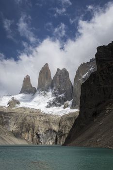 torres del paine mountain in chile