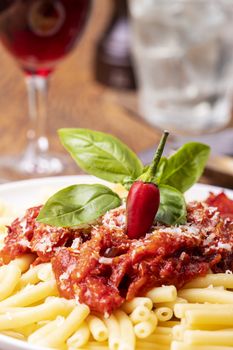 rigatoni pasta with tomato sauce