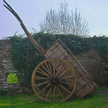 Medieval wooden cart