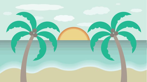 Conceptual vector of summer vacation