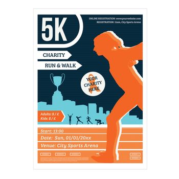 Run for charity registration vector image