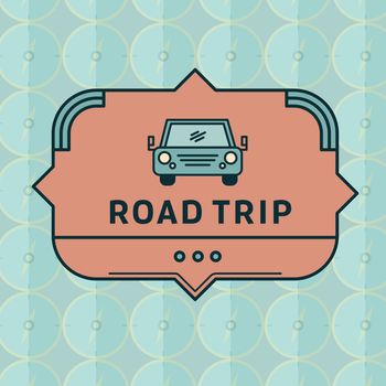 Conceptual vector symbol reading road trip