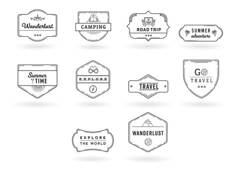 Vector icon set for summer vacation on white background