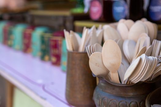 Wooden cutlery a replacement for single use plastics