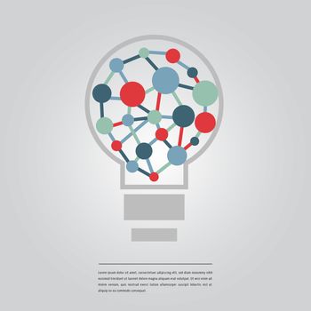 Vector image of methane molecule and lorem ipsum text against white background