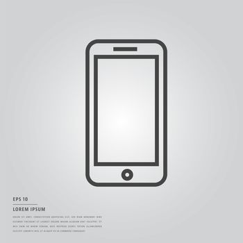 Vector of lorem ipsum text and smart phone on white background