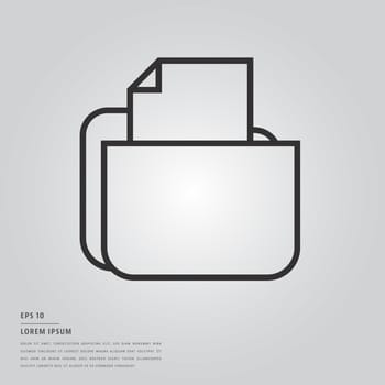 Vector of lorem ipsum text and folder on white background
