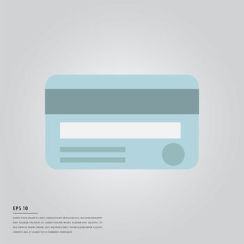 Vector image of credit card against white background